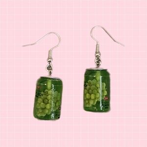 Handmade Grape Soda Can Earrings